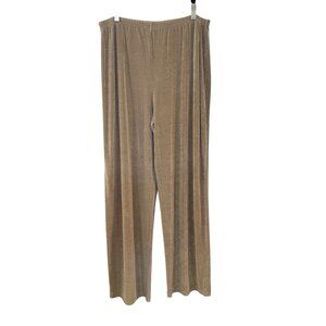 Softwear By Mark Singer Women's‎ Size M Slinky Pants Tan Pull On Travel Comfort